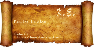Kello Eszter névjegykártya